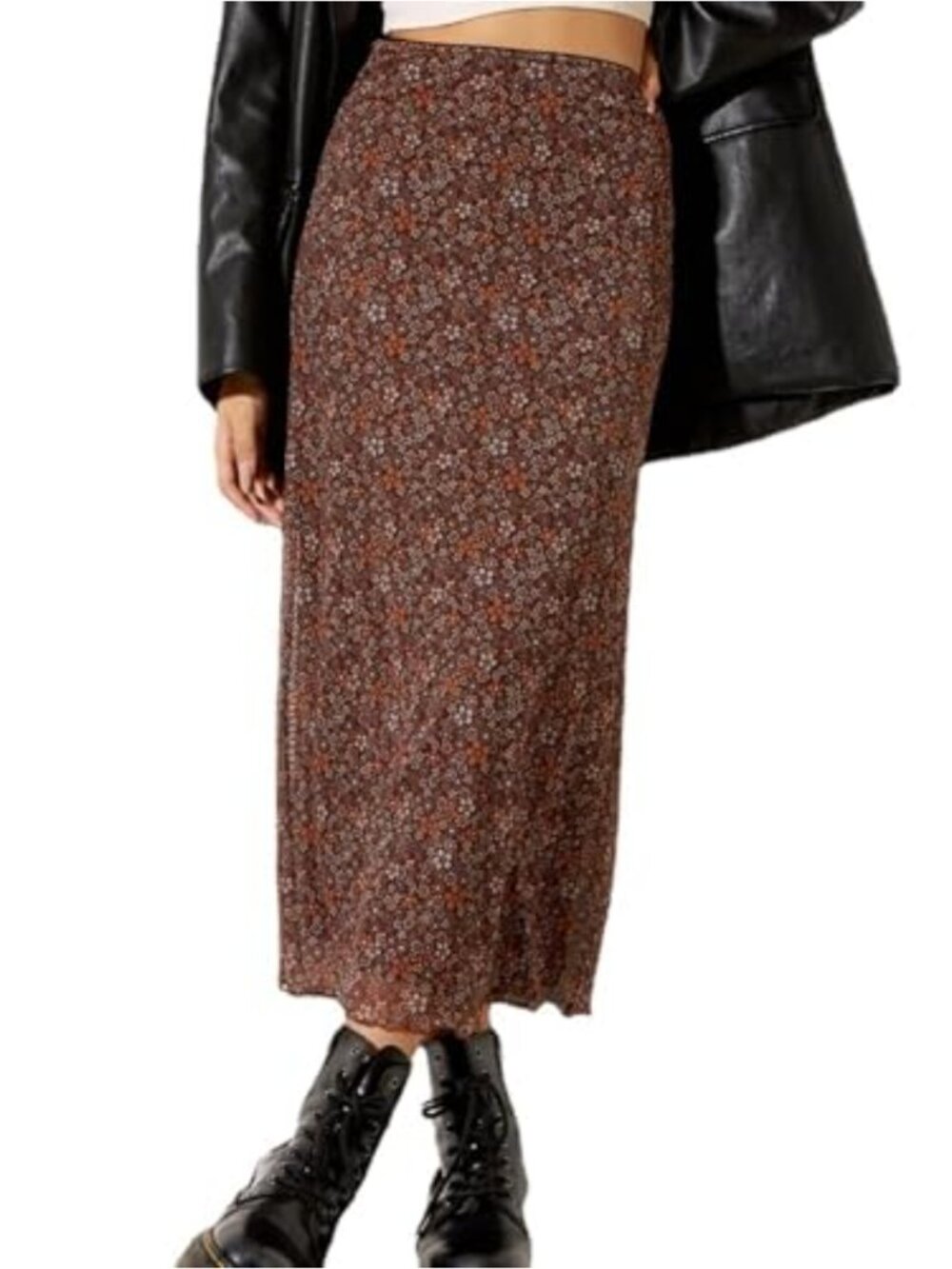 Avanova Leopard Sleeve Sweater Crew Neck Knitted Pullover